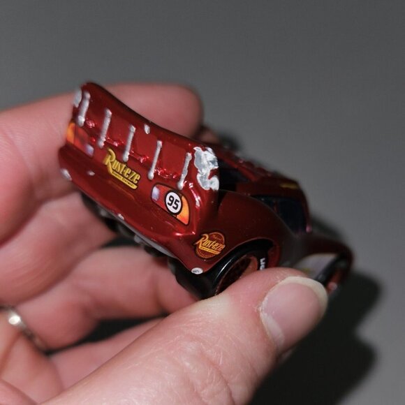 5 Disney Cars Lightning McQueen Diecast Lot Grand Prix Rusteze Tumbleweed Cactus - Picture 12 of 16